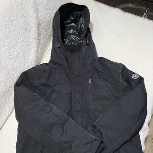 AMERICAN EAGLE OUTFITTERS Men's Nylon Black Parka Size Medium